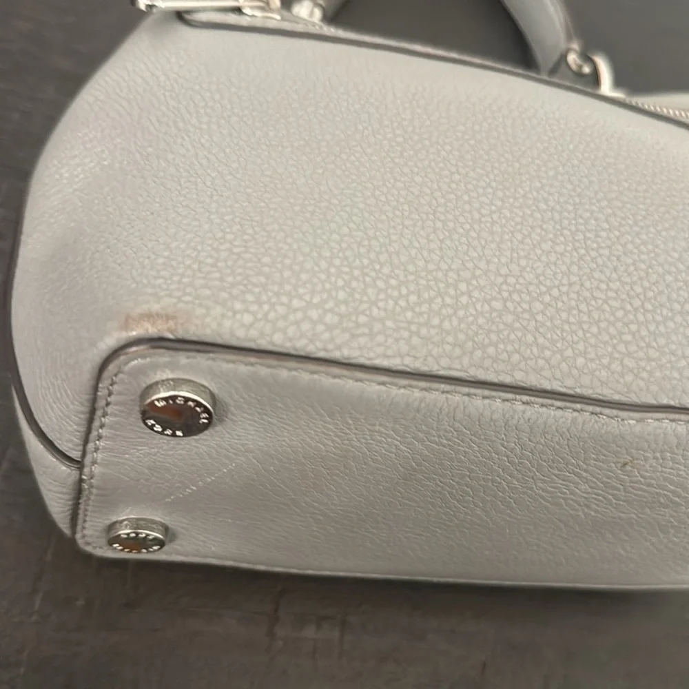 Michael Kors Emery Small Leather Satchel Bag. Steel Gray - Picture 9 of 14